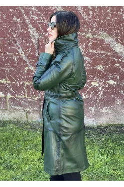 Abrigo de Piel Mujer MDP Espia Green