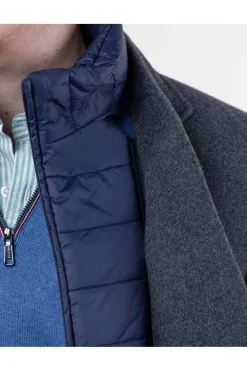 Abrigo Hombre El Ganso Paño Liso 1040W240014 Gris