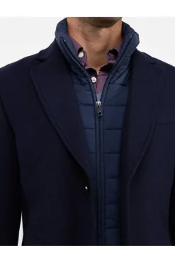 Abrigo Hombre El Ganso Paño Liso 1040W250020 Marino