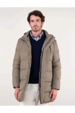 Abrigo Hombre El Ganso Plumas Largo 1040W240029 Topo