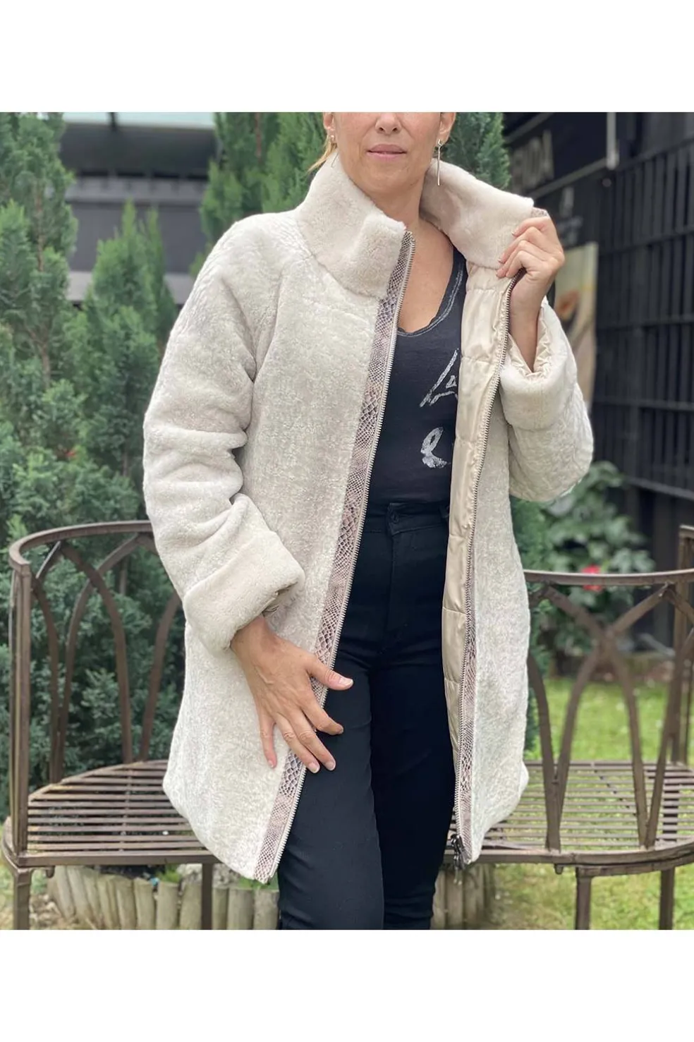 Abrigo Medinapiel DS1284 Beige