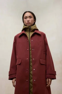 Abrigo Mujer Ecoalf hyden 651 red velvet