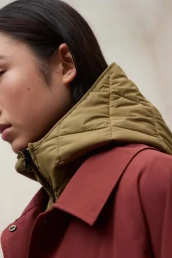 Abrigo Mujer Ecoalf hyden 651 red velvet