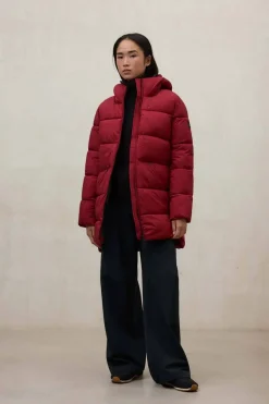 Abrigo Mujer Ecoalf Marangu 655 crimson red