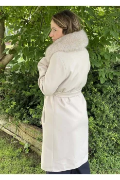 Abrigo Mujer Medinapiel KS16 Gris Perla