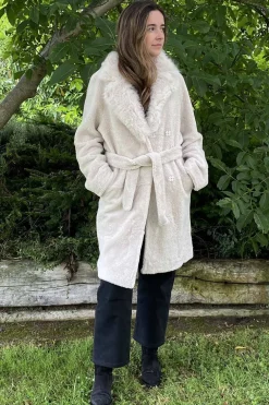 Abrigo Reversible Mujer Medinapiel Jenny Beige