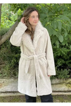 Abrigo Reversible Mujer Medinapiel Jenny Beige