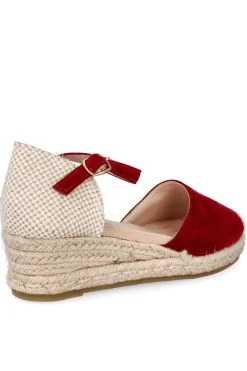 alpargata Mujer Amarpies acx26481 rojo