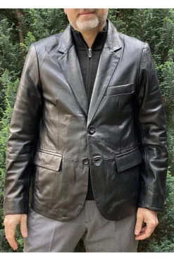 Americana de Piel Hombre MDP Classic Rock Black