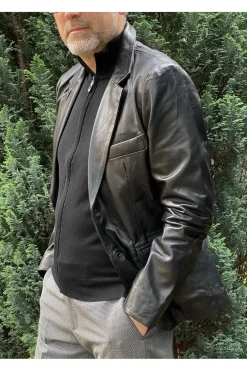 Americana de Piel Hombre MDP Classic Rock Black