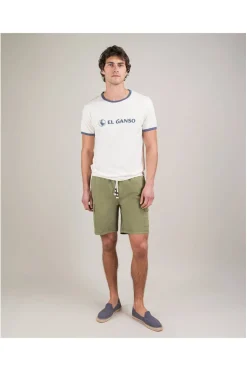 Bermuda Hombre El Ganso cargo elastico garment 1020s250072 dyed kaki