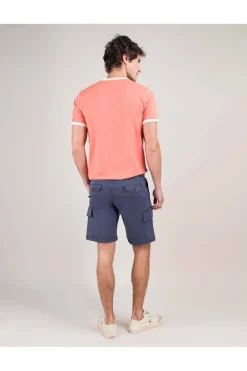 Bermuda Hombre El Ganso cargo elastico garment 1020s250074 dyed marino