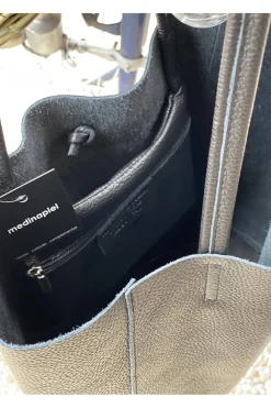 Bolso Shopping de Piel Medinapiel Negro