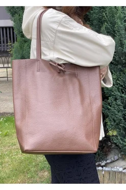 Bolso Shopping de Piel Medinapiel marron