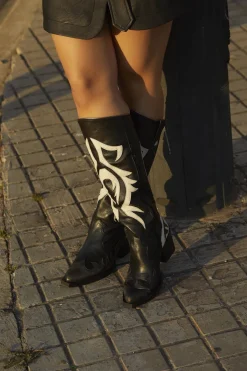 Bota Nemonic 2354 Ante Flitter Plomo/Negro