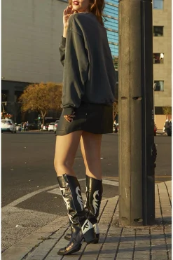 Bota Nemonic 2354 Ante Flitter Plomo/Negro