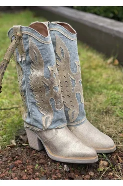 Bota Nemonic 2381 Ante Glitter Hielo/Azul