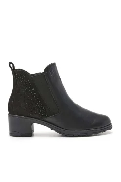 botin piel mujer 24 horas 25819 negro