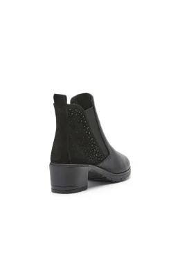 botin piel mujer 24 horas 25819 negro