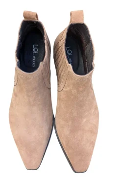 Botín Mujer LOL Shoes Loana 7407 Serraje Taupe Oscuro