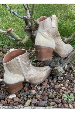 Botín Mujer Nemonic 2413 Gold Platino