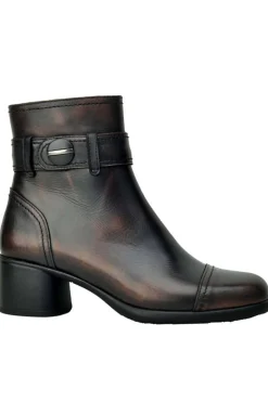 Botín Mujer Paula Urban Leonor 10 Perlato Bronce Sauvage Negro