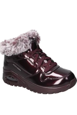Botín Mujer Skechers Uno Rugged Fiesty Winter 168126 BURG Burgundy