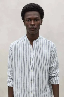 Camisa Hombre Ecoalf David 334 Offwhitebluestripe