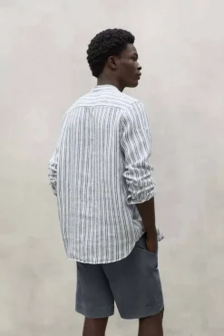 Camisa Hombre Ecoalf David 334 Offwhitebluestripe