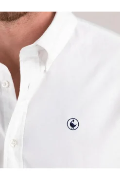Camisa Hombre El Ganso Algodón Garment Dyed 1050s250029 Blanco