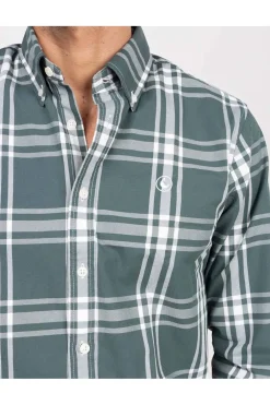 Camisa Hombre El Ganso Cuadro Brit Algodón 1050W250111 Verde