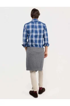 Camisa Hombre El Ganso Cuadro Brit Algodón 1050W250108 Marino