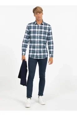 Camisa Hombre El Pulpo Danubio Viyela Azul Marino 50325407719