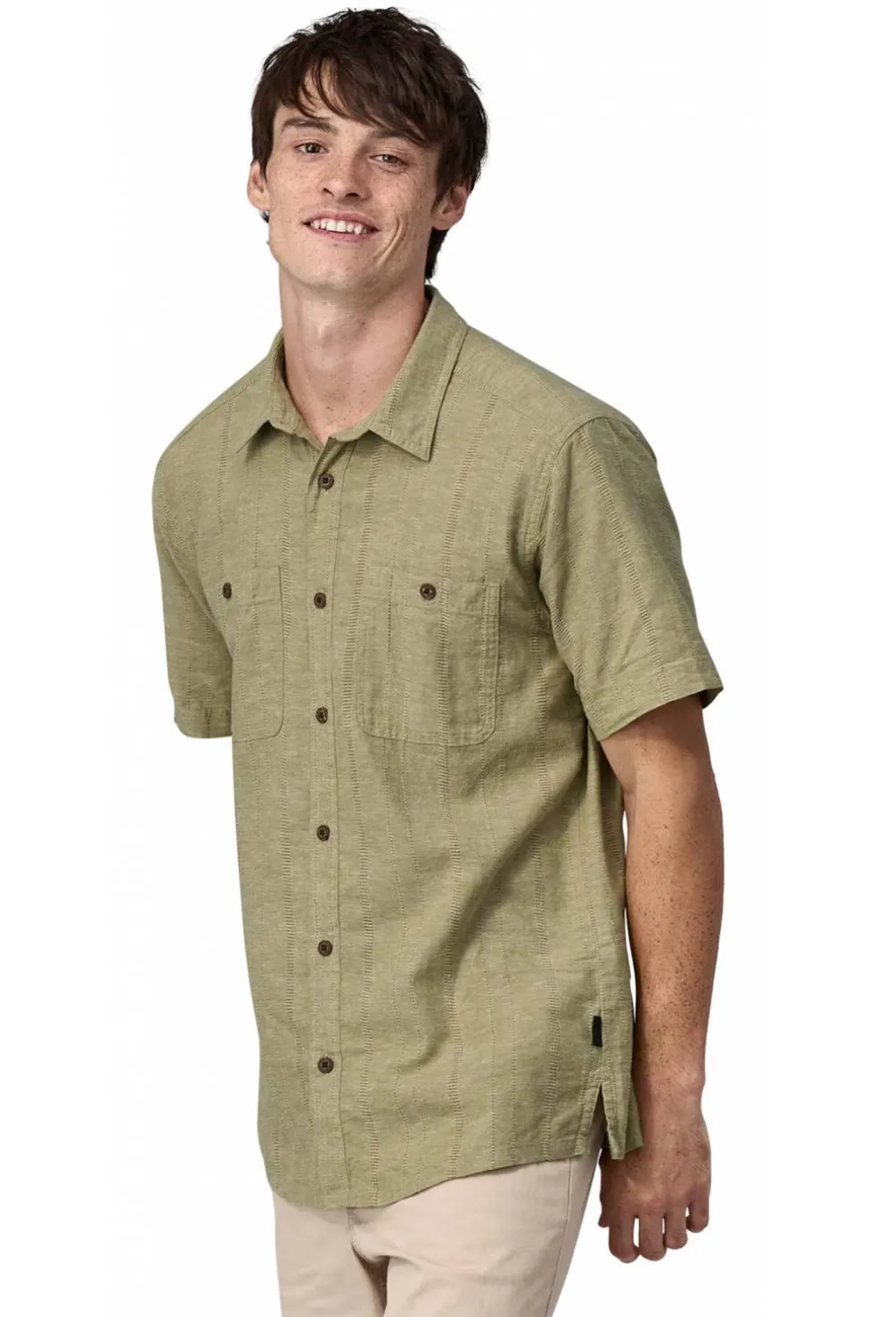 camisa Patagonia back step 53139 swell dobby buckhorn green
