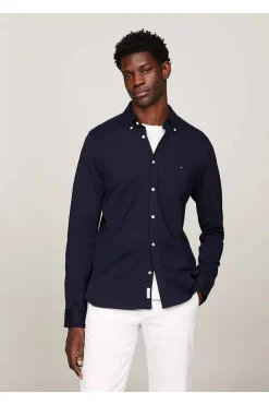 camisa Tommy Hilfiger 1985 de punto corte slim mw0mw30675 dw5