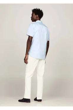 camisa Tommy Hilfiger de popelín con corte regular wm0mw33809 c1s