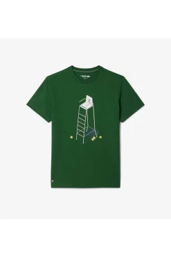 camiseta Hombre Lacoste de tenis con estampado clásico th2101 s30