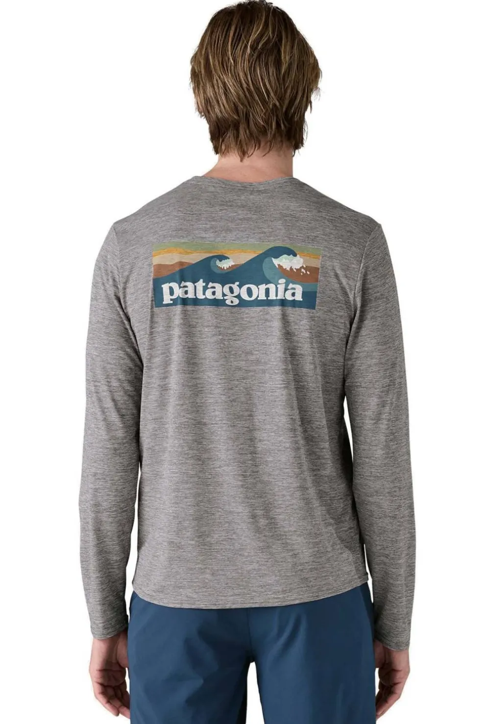 Camiseta Hombre Patagonia Cool Daily Graphic 45170 BLAF Boardshort Logo Abalone Blue Feather Grey