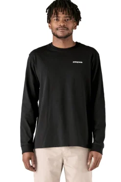 Camiseta Hombre Patagonia Long-Sleeved P-6 Logo Responsibili-Tee 38518 BLK Black