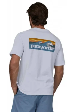 Camiseta Patagonia Hombre Boardshort Logo Pocket 37655 White