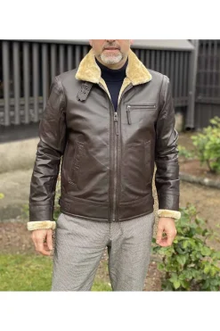 cazadora cuero mdp 1750 brown