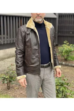 cazadora cuero mdp 1750 brown