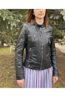 Cazadora cuero mdp anny black