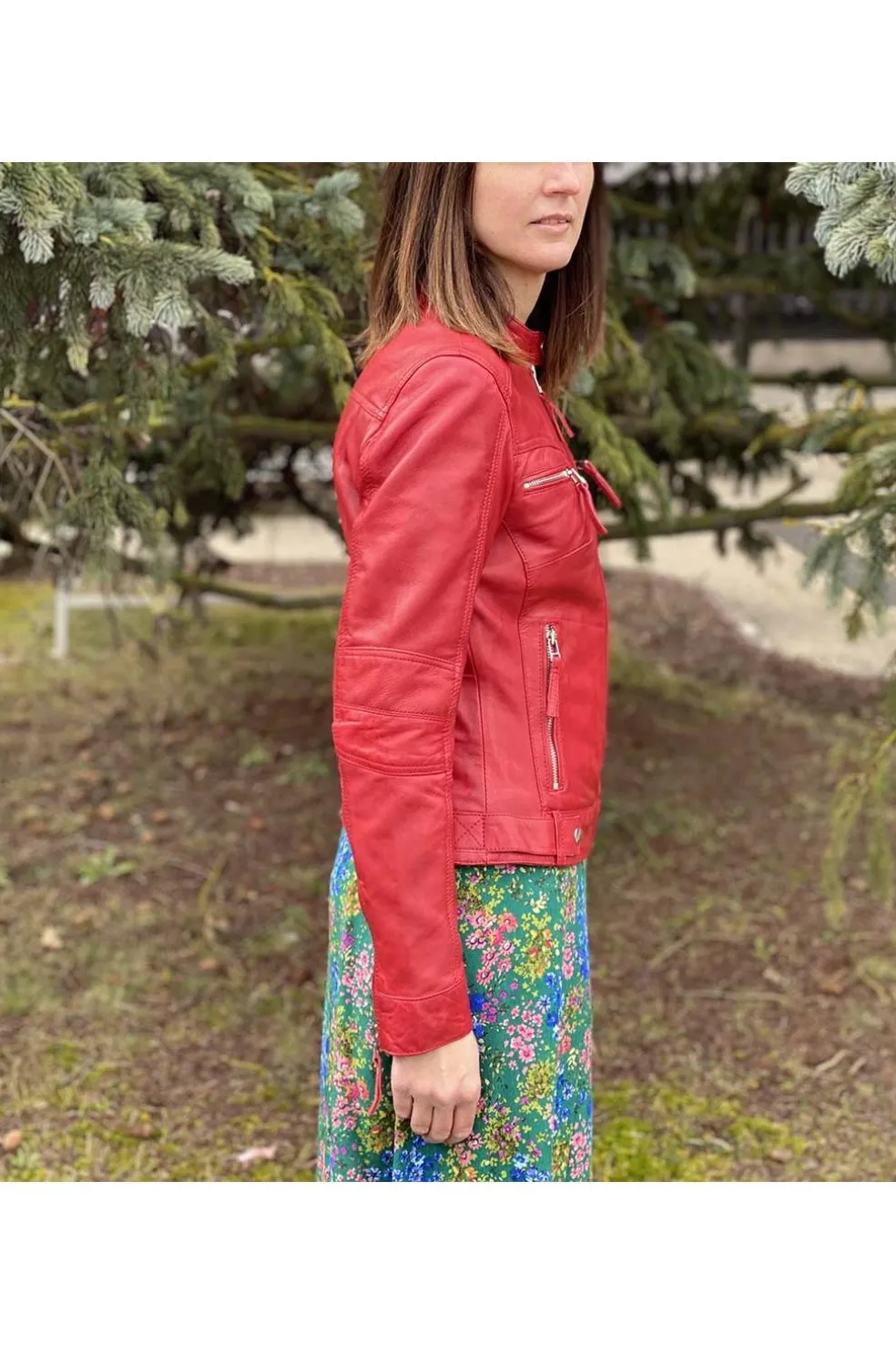 Cazadora cuero mdp anny red