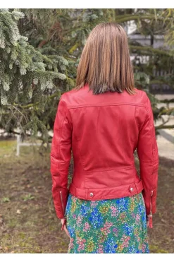 Cazadora cuero mdp anny red