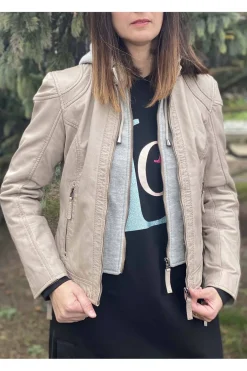 cazadora cuero mdp cat 10 cream