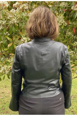 Cazadora de Cuero de Mujer MDP Irati Negro