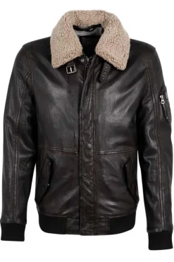 cazadora de Cuero Hombre Gipsy chuck brown 1201 0624