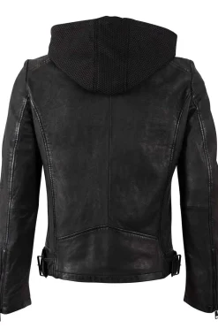 Cazadora de Cuero Hombre Mauritius lurak black 1201