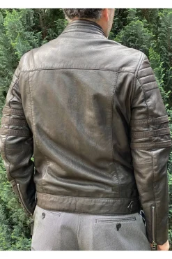 Cazadora de Cuero Hombre MDP Mikel Brown